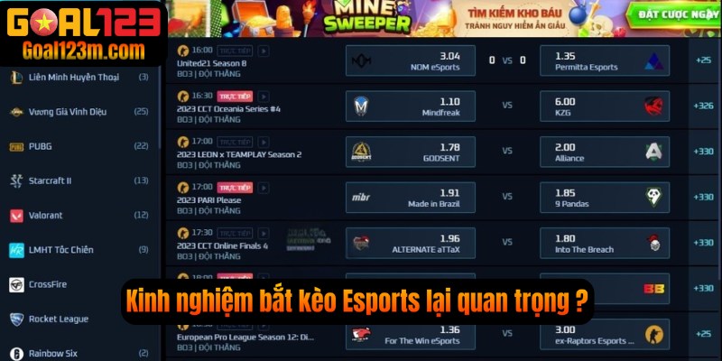 Kinh nghiệm bắt kèo Esports quan trọng như thế nào?